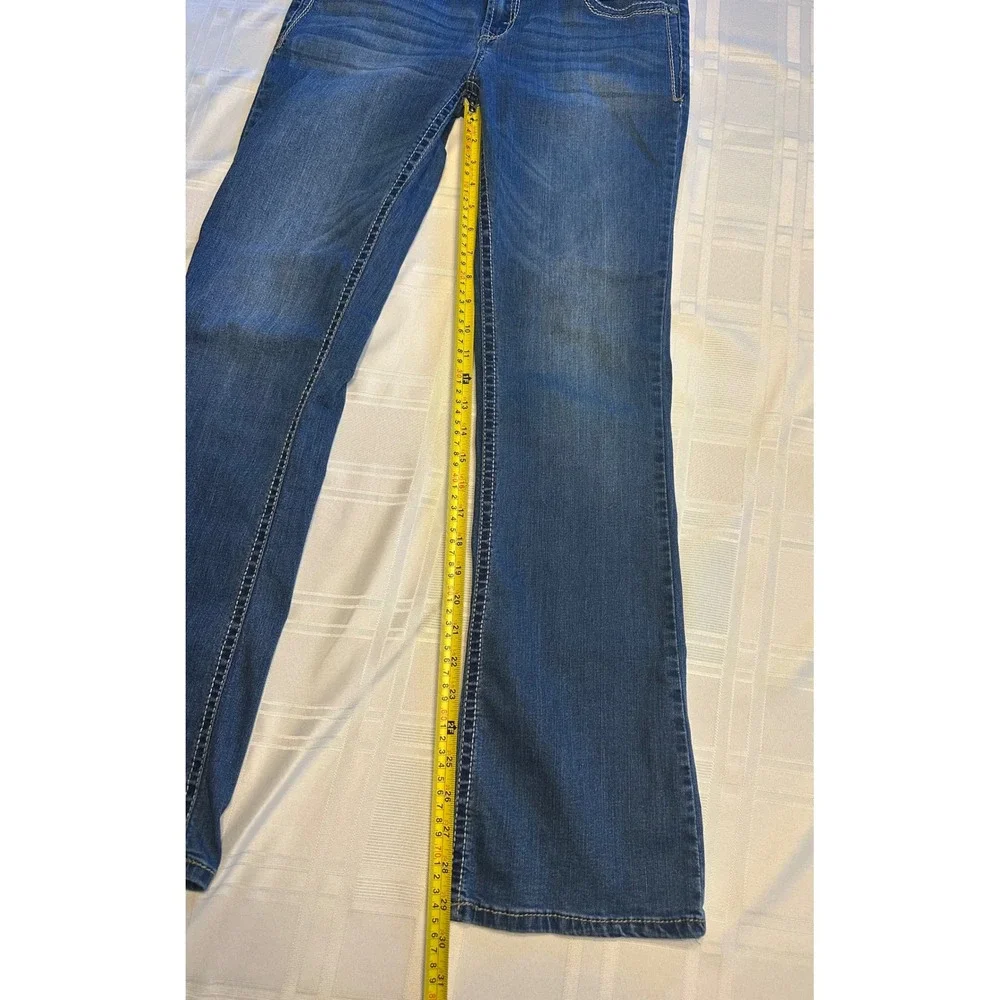 WallFlower Jeans Women 9 Blue Luscious Curvy Fit Bootcut WBM08234B Embroidered
